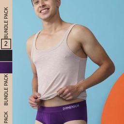 DaMENSCH Men Pack of 2 Deo-Soft Odour-Cancelling Supima Modal Briefs-53
