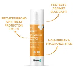 The Derma co. 1% Hyaluronic Sunscreen Aqua Ultra Light Gel With UVA & B Protection - 50g image 4