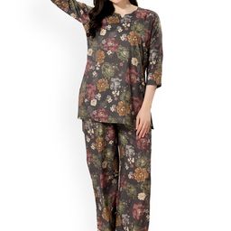 NIGHT FLOSS Printed Three Quarter Sleeve Tunic & Trouser Co-Ords-picture-27