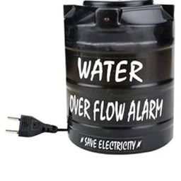 generic Water Tank Overflow Alarm with Electric Sensor | Loud Audible Alert System for Overhead and Underground Tanks | Prevents Water Wastage Water Level Indicator (Black) image 1