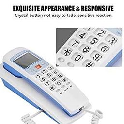 GION OHO KX-T555CID Corded Slim Landline Phone Wall/Desk Mountable, Classic Design LCD Display Intercom Telephone for Home & Office use (1Pcs) image 4