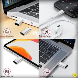 yellowcult Lightning Female to USB C Male Adapter for iPhone iPad Air Samsung Laptops Wall Chargers Support 27W Fast Charging & Data Transfer,Type C Charger Connector Cable,Not for Audio/OTG,Silver image 5