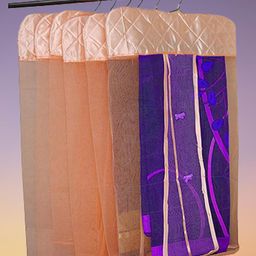 atorakushon Set Of 18 Peach Net Hanging Saree Covers-image-97