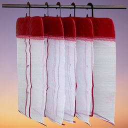 atorakushon Set Of 6 Maroon Durable Hanging Saree Covers-43