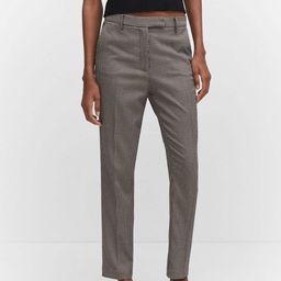 MANGO Women Houndstooth Skinny Fit Trousers-image-7