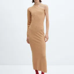 MANGO One Shoulder Raglan Sleeve Maxi Jumper Dress-image-27