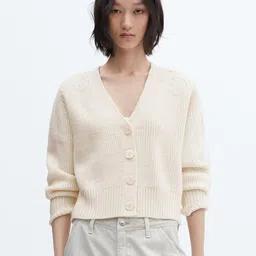 MANGO Women Ribbed Cardigan-image-73