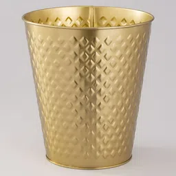 Indecrafts Gold Brass Trash Can 3.5 Litre Wastebasket Dustbin For Home | Office | Bathroom-40