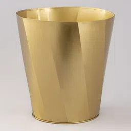 Indecrafts Gold Brass Trash Can 3.5 Litre Wastebasket Dustbin For Home | Office | Bathroom-32