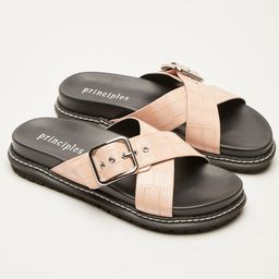 DOROTHY PERKINS Women Textured Open Toe Flats with Buckle Detail-7