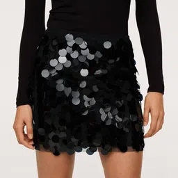 MANGO Sequined Straight Mini Skirt-picture-20