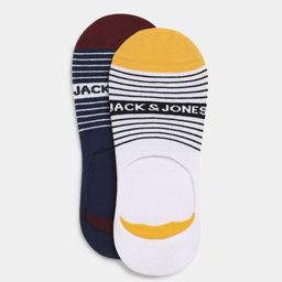 Jack & Jones Men Pack Of 2 Striped Shoe Liner Socks-image-117