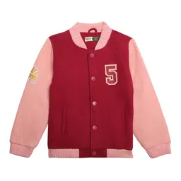 HOUSE OF VEDAS Girls Colourblocked Lightweight Bomber Jacket-image-37