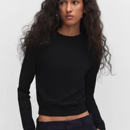 MANGO Fine-Knit Crop Pullover-picture-42