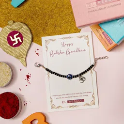 EL REGALO Evil Eye Om Charm Details Rakhi for Baby and Infants With Roli Chawal-picture-45