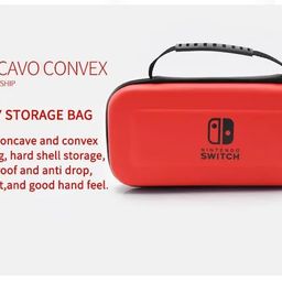 MEMA SHOP Memashop.com for Nint-endo Swi-tch Case Storage Bag Portable Waterproof Hard Shell NS Console Nint-end Swi-tch Game Accessories Carrying Case - Red image 3