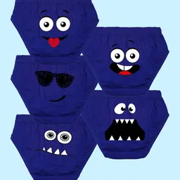 NUSYL Boys Pack Of 5 Printed Cotton Basic Briefs NUBCBRFPO5.0031-13