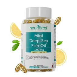Neuherbs Mini Deep Fish Oil 1000 mg Omega 3 for Muscle, Joints, Heart and Cognitive Support with-picture-44