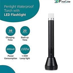 firstlike FIRSTLIKE® Lithium Battery Long Range Led Torch Light with Rechargeable Battery and 2 Modes with 2000mAh Battery Torch (50W Laser) image 4