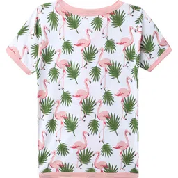 MiArcus Kids Pack Of 3 Multicoloured Flamingo Print Pure Cotton Front Open Vests image 2