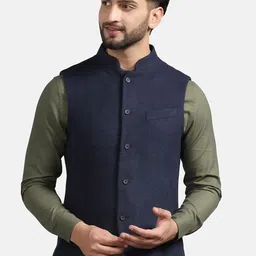 Blackberrys Slim-Fit Woven Nehru Jacket-picture-36