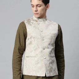 manq Men Nehru Jacket with Welt Pockets image 1