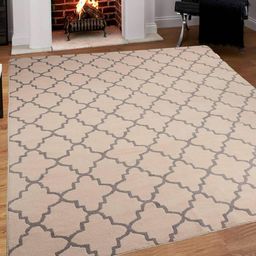 saral home Geometric Pattern Rectangle Shape Carpet image 1