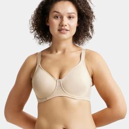 jockey 1855 Wired Padded Microfiber Nylon Elastane Full Coverage Plus Size Bra with Broad Wings image 1