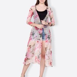 cation Striped Open-Front Jacket image 1