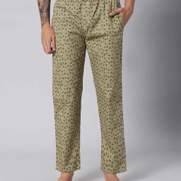 hence Geometric Print Relaxed Fit Pyjamas with Drawstring Waist image 1