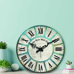 olive tree Printed Silent Movement Wooden Wall Clock image 1