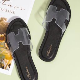 drunken Women Open-Toe Slip-On Slides image 1