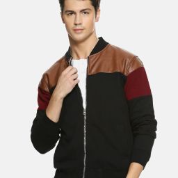 campus sutra Colourblock Zip-Front Jacket image 1
