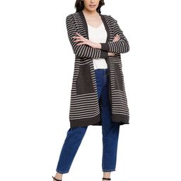 global republic Striped Open-Front Shrug with Insert Pocket image 1