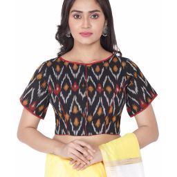 rene Ikat Print Front Open Blouse image 1