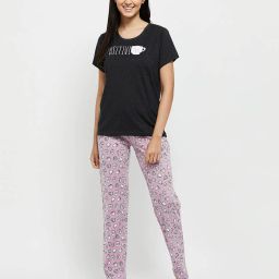 max Typographic Print T-shirt & Pyjamas Set image 1