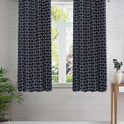 cortina eyelet curtain Set of 2 Printed Window Curtains image 1