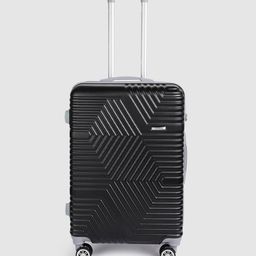 teakwood leathers Geometric Pattern Trolley Bag with Number Lock image 1