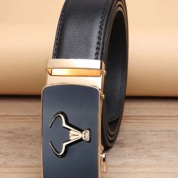 menfox Embossed Belt with Box Buckle image 1
