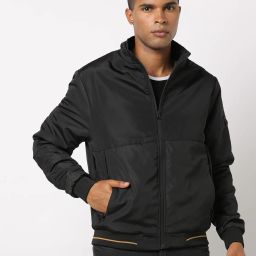 the indian garage co Zip-Front Bomber Jacket with Insert Pockets image 1