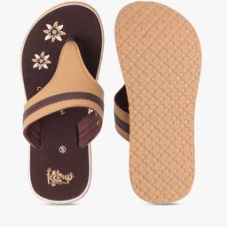 feet up Thong-Strap Flip-Flops with Printed Footbed image 1