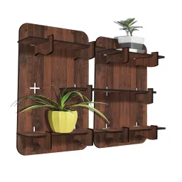 random Set of 2 Textured Wall Shelf with Manual Instruction image 1