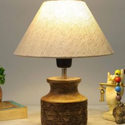 homesake Wooden Table Lamp with Jute Shade image 1