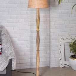 homesake Contemporary Wooden Floor Lamp with Shade image 1