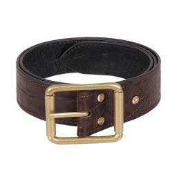 hidesign Croc-Embossed Reversible Belt with Tang Buckle Closure image 1