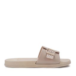 cassiey Open-Toe Slip-On Flat Slides image 1