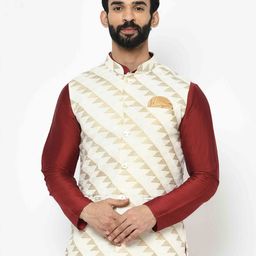kisah Geometric Print  Nehru jacket image 1