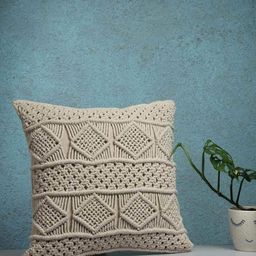 anwyn Handloomed Cushion Cover with Zip Closure image 1
