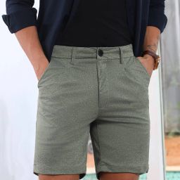 campus sutra Men Patterned Regular Fit Flat-Front Shorts image 1