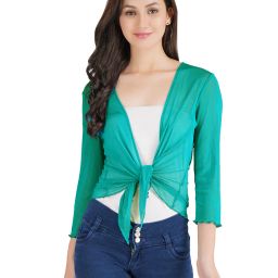 aol Front-Open Shrug with Tie-Up image 1